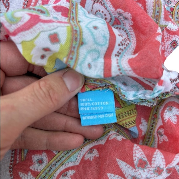 J. McLaughlin colorful shear swim cover up 100% cotton size small Tunic - Picture 9 of 11